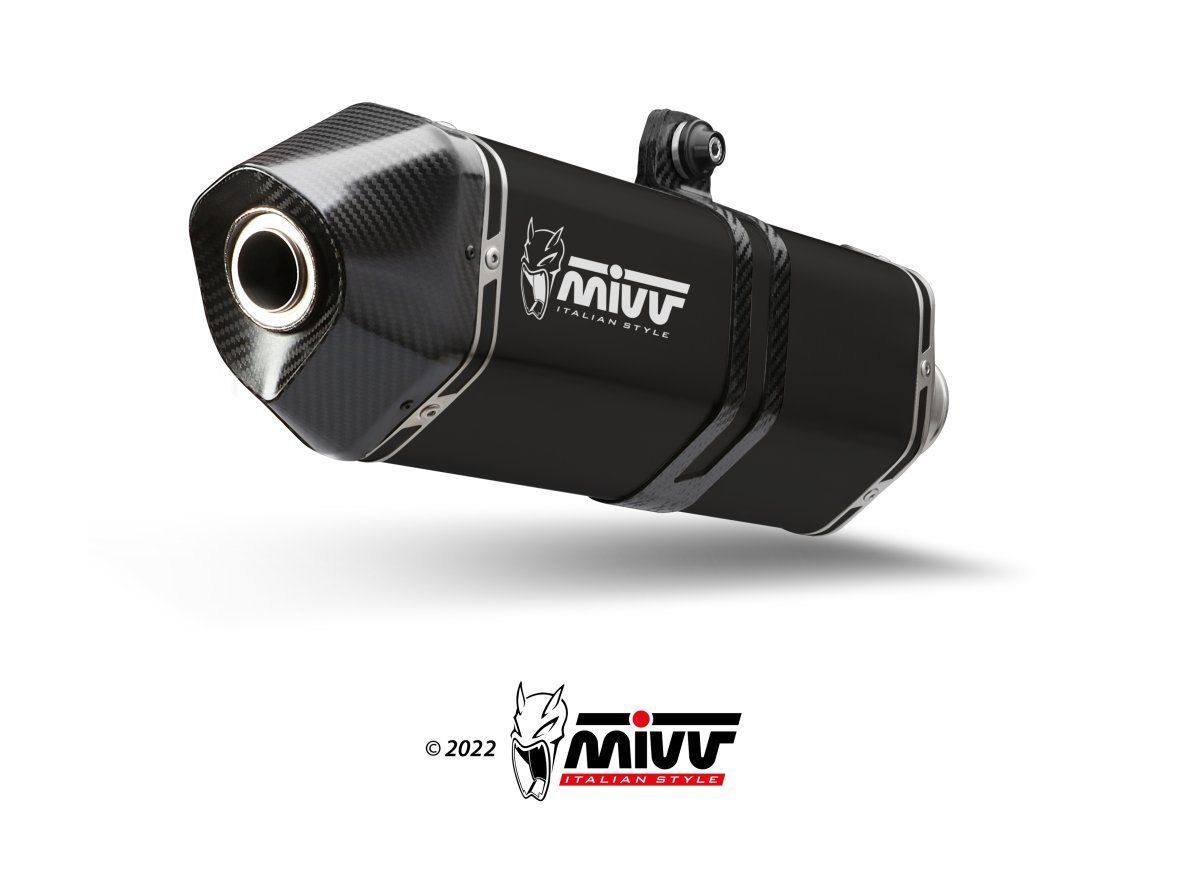 Escape homologado Mivv SPEED EDGE en Acero negro para ZONTES 703 F 25-26 Escape homologado Mivv SPEED EDGE en Acero negro para ZONTES 703 F 25-26