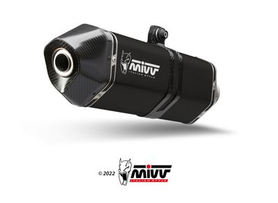 Escape homologado Mivv SPEED EDGE en Acero negro para ZONTES 703 F 25-26