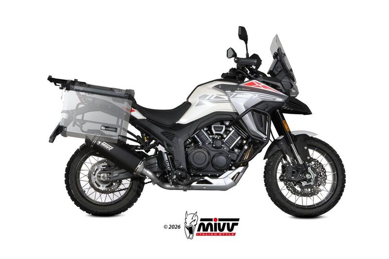 Escape homologado Mivv SPEED EDGE en Acero negro para MORBIDELLI T 1002 VX 25-26