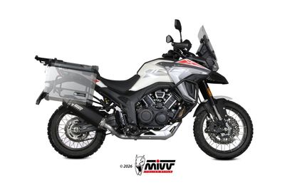 Escape homologado Mivv SPEED EDGE en Acero negro para MORBIDELLI T 1002 VX 25-26