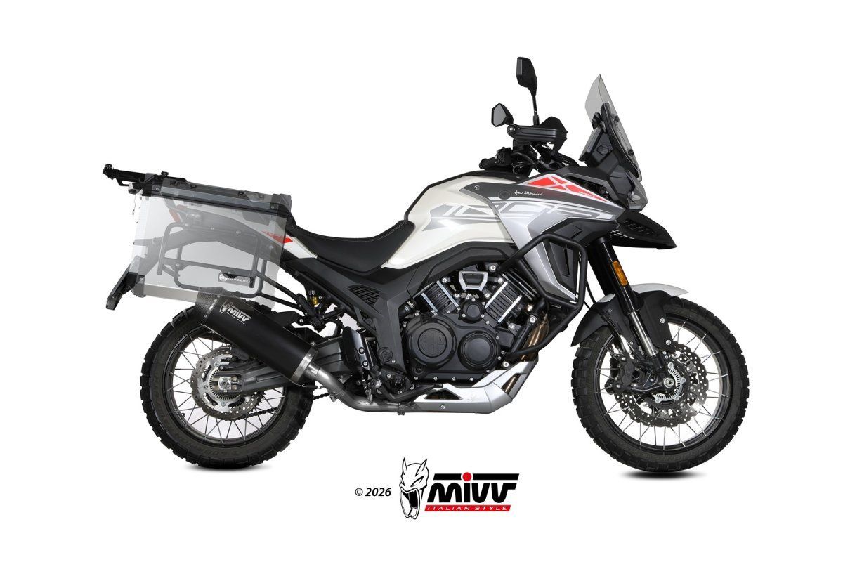 Escape homologado Mivv OVAL en Acero negro para MORBIDELLI T 1002 VX 25-26 Escape homologado Mivv OVAL en Acero negro para MORBIDELLI T 1002 VX 25-26
