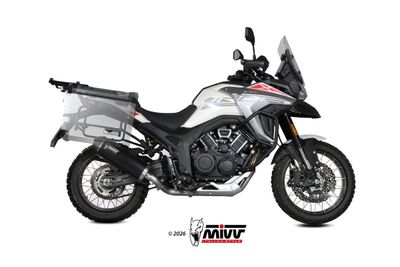 Escape homologado Mivv OVAL en Acero negro para MORBIDELLI T 1002 VX 25-26
