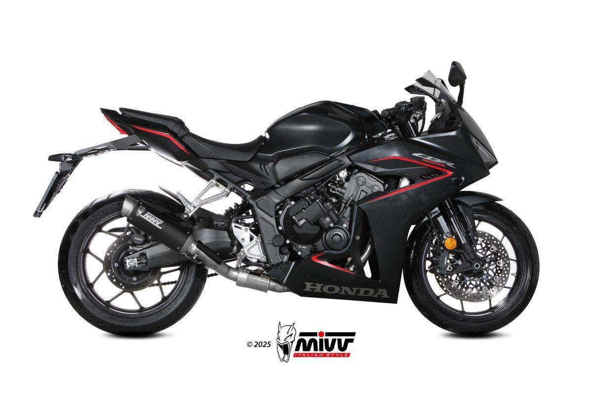 Escape completo homologado Mivv GP PRO en Carbono para HONDA CBR 650 R 24-26 | CB 650 R / NEO SPORTS CAFÉ 24-26 Escape completo homologado Mivv GP PRO en Carbono para HONDA CBR 650 R 24-26 | CB 650 R / NEO SPORTS CAFÉ 24-26