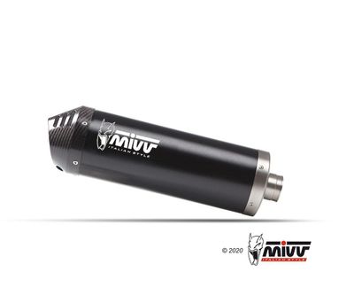 Escape homologado Mivv OVAL en Acero negro para DUCATI MULTISTRADA V4 / S / S SPORT 25-26