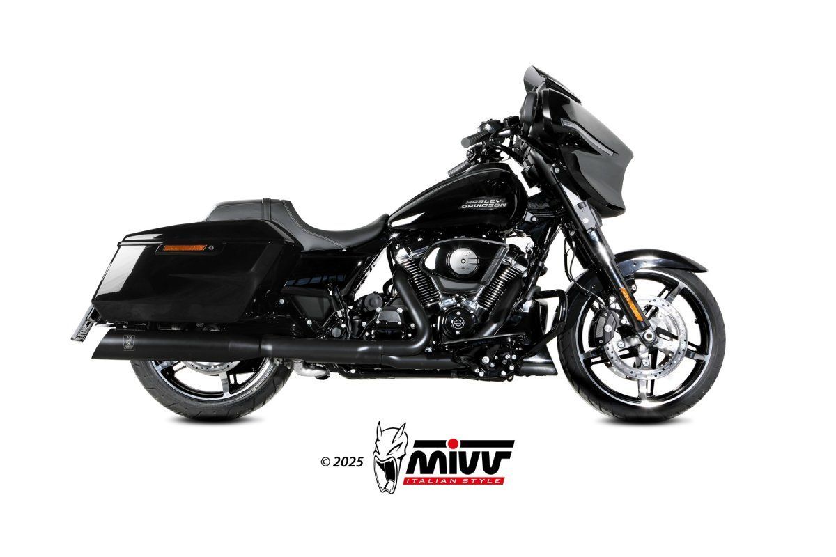 Escape homologado Mivv HR-1 en Acero negro para HARLEY DAVIDSON CVO ROAD GLIDE ST / STREET GLIDE / ULTRA LIMITED / ULTRA LIMITED ANNIVERSARY 24-26 Escape homologado Mivv HR-1 en Acero negro para HARLEY DAVIDSON CVO ROAD GLIDE ST / STREET GLIDE / ULTRA LIMITED / ULTRA LIMITED ANNIVERSARY 24-26
