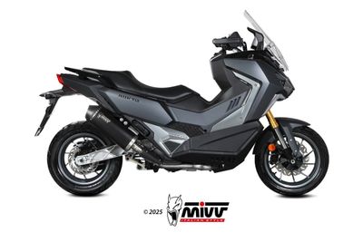 Escape homologado Mivv OVAL en Acero negro para SYM ADXTG 400 25-26