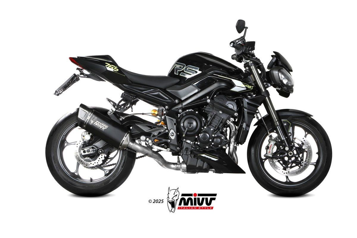 Escape completo homologado Mivv SR-1 en Titanio para TRIUMPH STREET TRIPLE 765 / R / RS 25-26