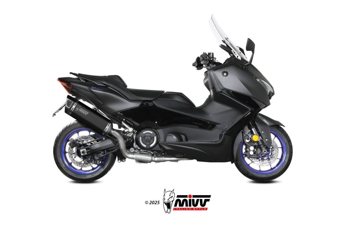 Escape completo homologado Mivv SR-1 en Acero negro para YAMAHA T-MAX 560 25-26 Escape completo homologado Mivv SR-1 en Acero negro para YAMAHA T-MAX 560 25-26