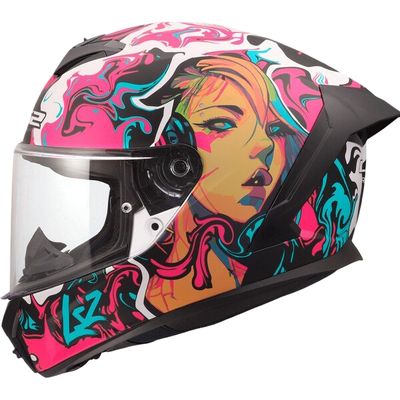 Casco Integral LS2 FF820 RAPID III CYBERG Púrpura cian Casco Integral LS2 FF820 RAPID III CYBERG Púrpura cian
