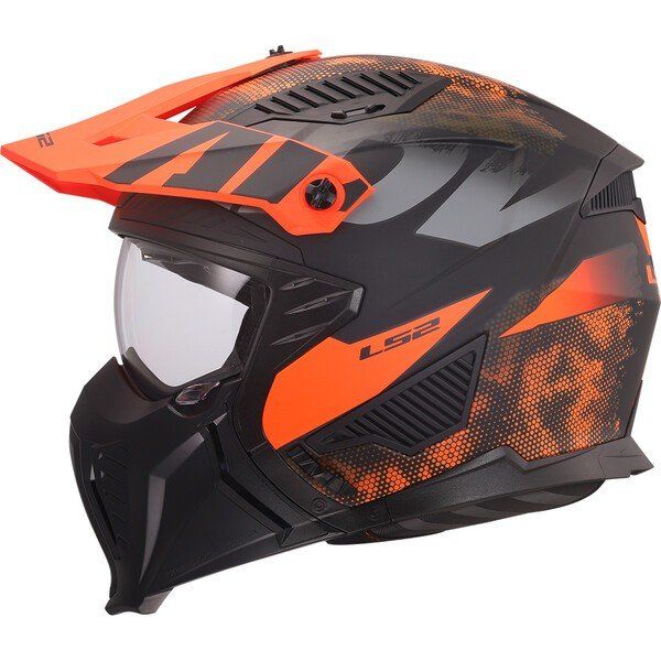 Casco Jet LS2 OF606 DRIFTER GAS gris naranja