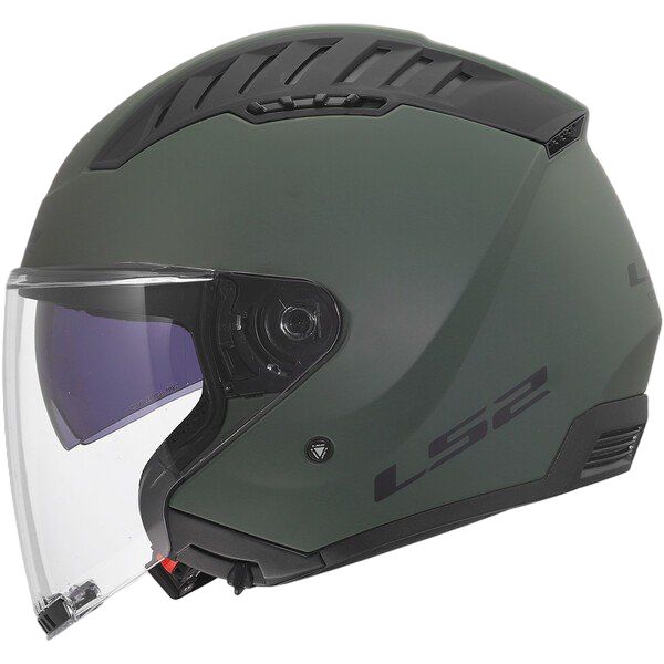 Casco Jet LS2 OF600 COPTER II Verde militar
