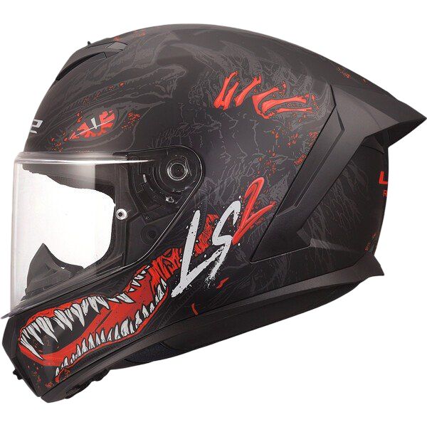 Casco Integral LS2 FF820 RAPID III KAIJU II Negro/Rojo/Blanco