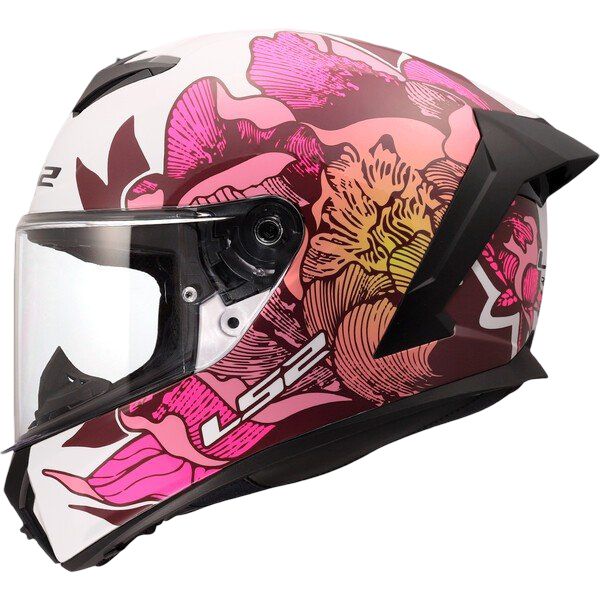 Casco Integral LS2 FF820 RAPID III POPPIES Blanco/Rosa