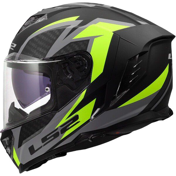 Casco integral LS2 STORM III DYNAMO Negro/Amarillo Flúor
