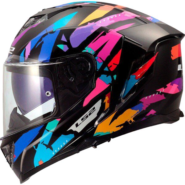 Casco integral LS2 STORM III KAOS Negro/Azul/Púrpura