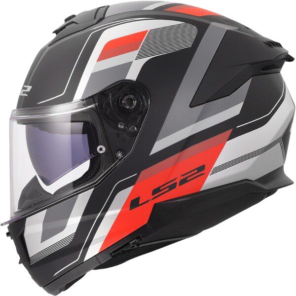 Casco integral LS2 FF808 Stream I VINTAGE Negro/Gris/Rojo