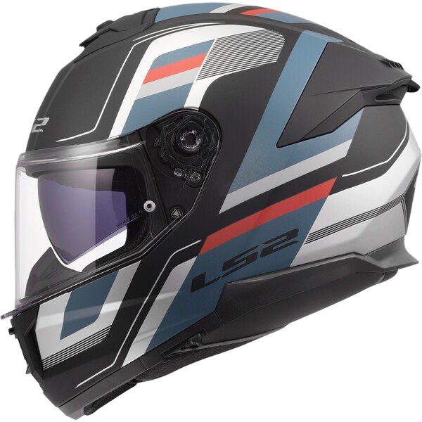 Casco integral LS2 FF808 Stream II VINTAGE Azul petróleo
