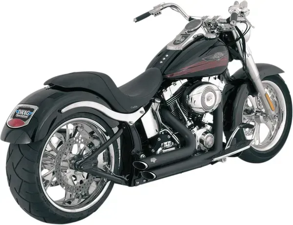 Sistema de escape Shortshots Staggered Vance & Hines SHORTSHOTS STAGGERED EXHAUST - BLACK - SOFTAIL