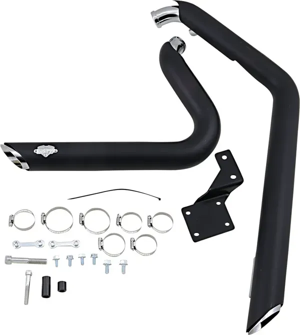 Sistema de escape Shortshots Staggered Vance & Hines SHORTSHOTS STAGGERED EXHAUST - BLACK - SOFTAIL
