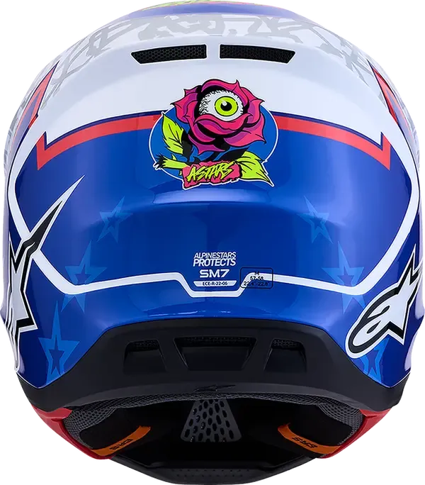 CASCO ALPINESTARS HELMET SM7 BLASTER WHT/BLU/RED
