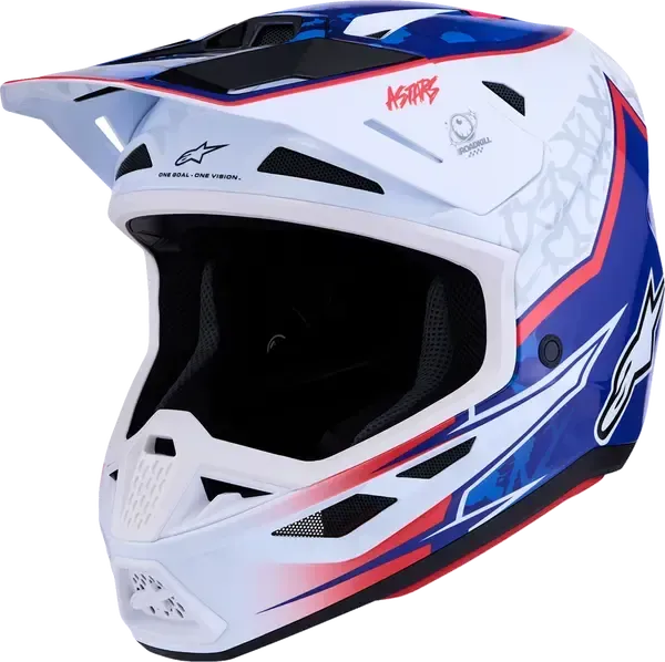 CASCO ALPINESTARS HELMET SM7 BLASTER WHT/BLU/RED