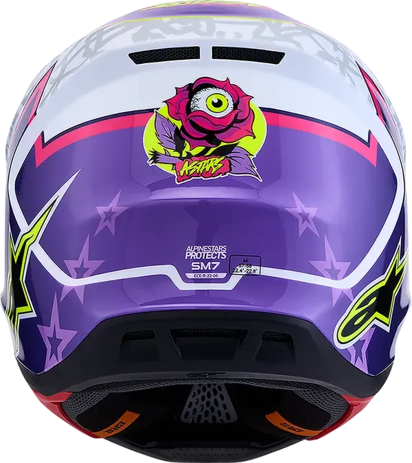 CASCO ALPINESTARS HELMET SM7 BLASTER PUR/PNK/WHT