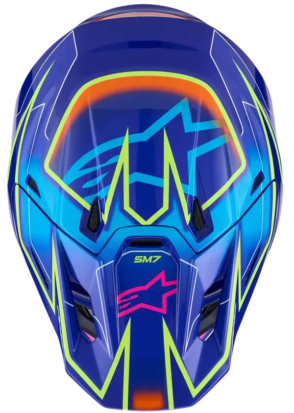 CASCO ALPINESTARS HELMET SM7 CAST BLU/YL/PINK