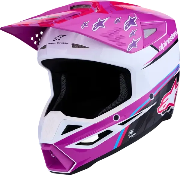 CASCO ALPINESTARS HELMET SM3 FALCON PUR/WHT/PNK CASCO ALPINESTARS HELMET SM3 FALCON PUR/WHT/PNK