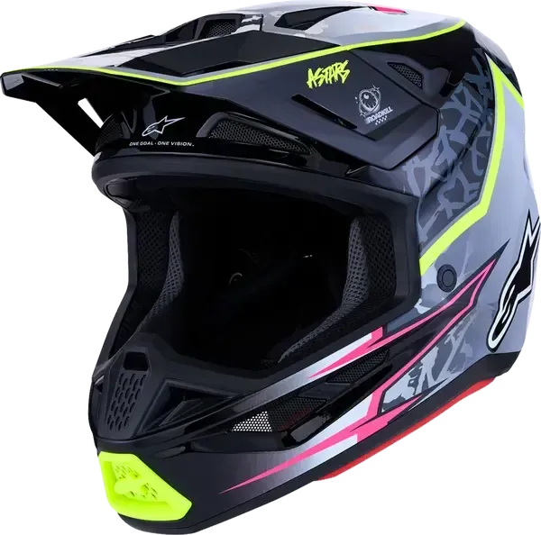 CASCO ALPINESTARS HELMET SM7 BLASTER BLK/GRY/YLW