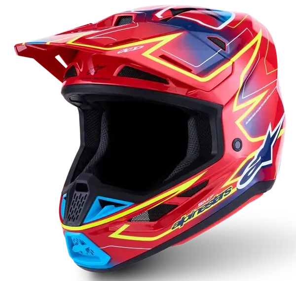 CASCO ALPINESTARS HELMET SM7 CAST RED/YLW/BLU