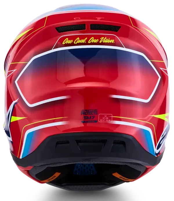 CASCO ALPINESTARS HELMET SM7 CAST RED/YLW/BLU