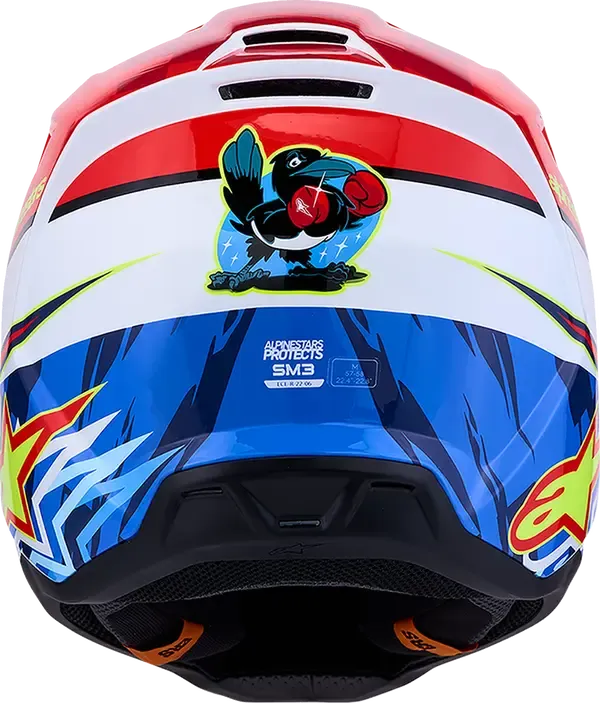CASCO ALPINESTARS HELMET SM3 FALCON RED/WHT/BLU