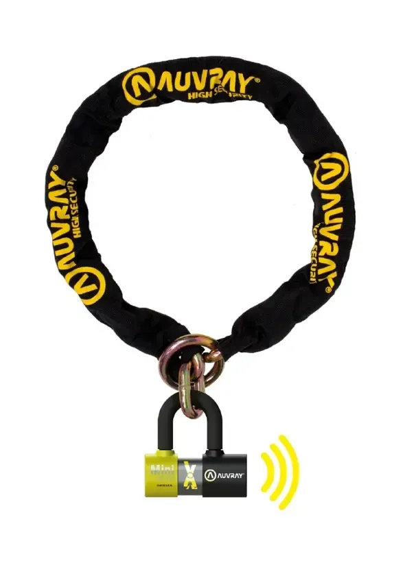 Cadena + Candado con alarma AUVRAY CHAIN SET XTREME MINI ALARM SRA DIA13.5 LEN170