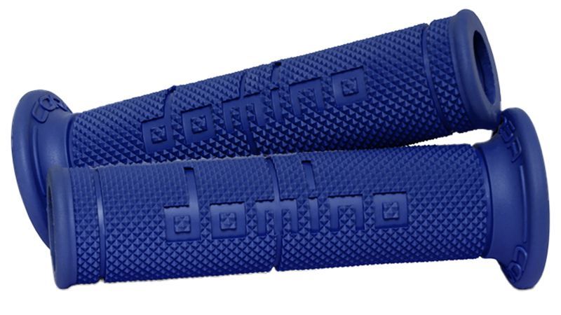PUÑOS DOMINO ROAD RACING AZULES ABIERTO D 22 MM 120 MM