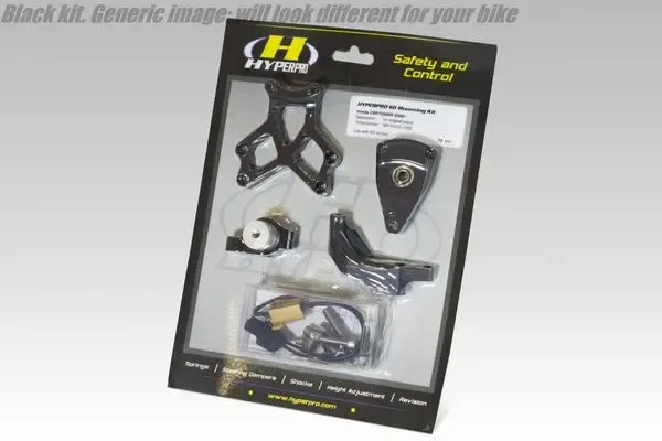 Kit de montaje para amortiguador de dirección HYPERPRO SD MOUNT. KIT BLACK APRILIA RSV 1000 TUONO 01-05