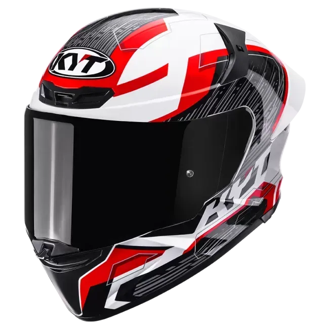 Casco KYT TT-REVO SPEEDING WHITE/RED Casco KYT TT-REVO SPEEDING WHITE/RED