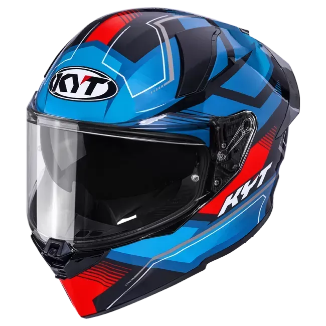 Casco KYT R2R PARSEC BLACK/BLUE/RED Casco KYT R2R PARSEC BLACK/BLUE/RED