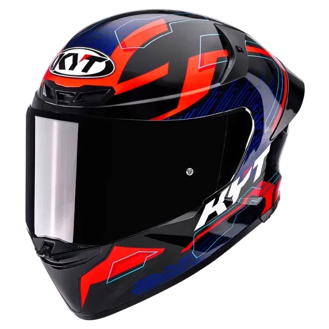 Casco KYT TT-REVO SPEEDING BLACK/RED/BLUE