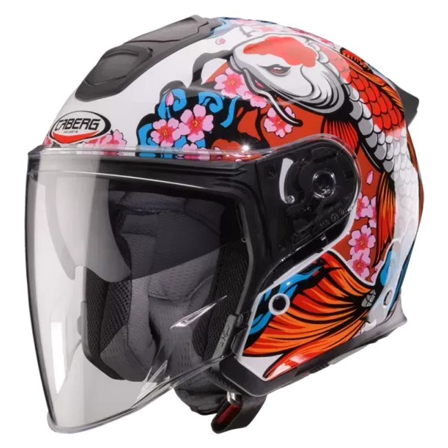 Casco Caberg FLYON II KOI WHITE/RED/ORANGE/BLUE