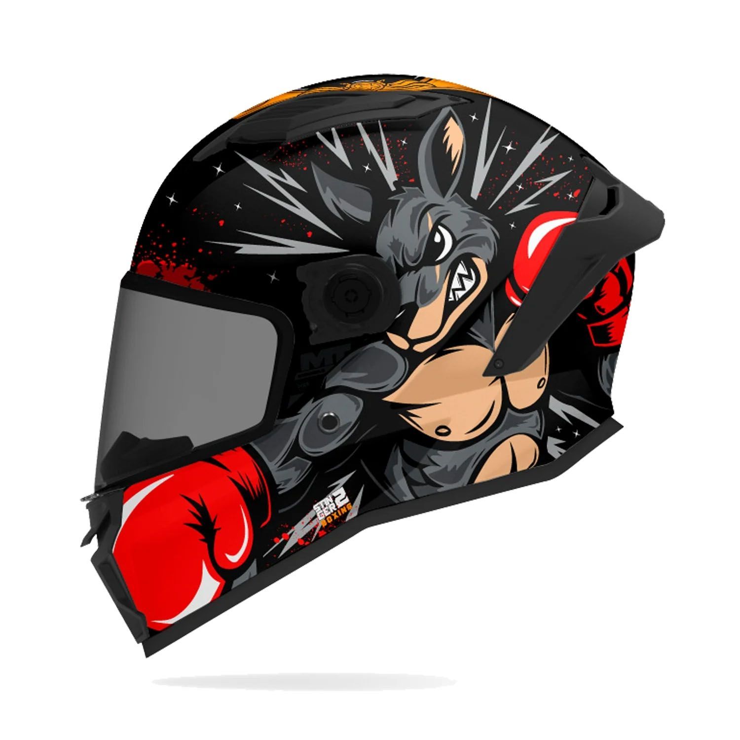 Casco MT Helmets Stinger 2 Kids Boxing B2 Brillo