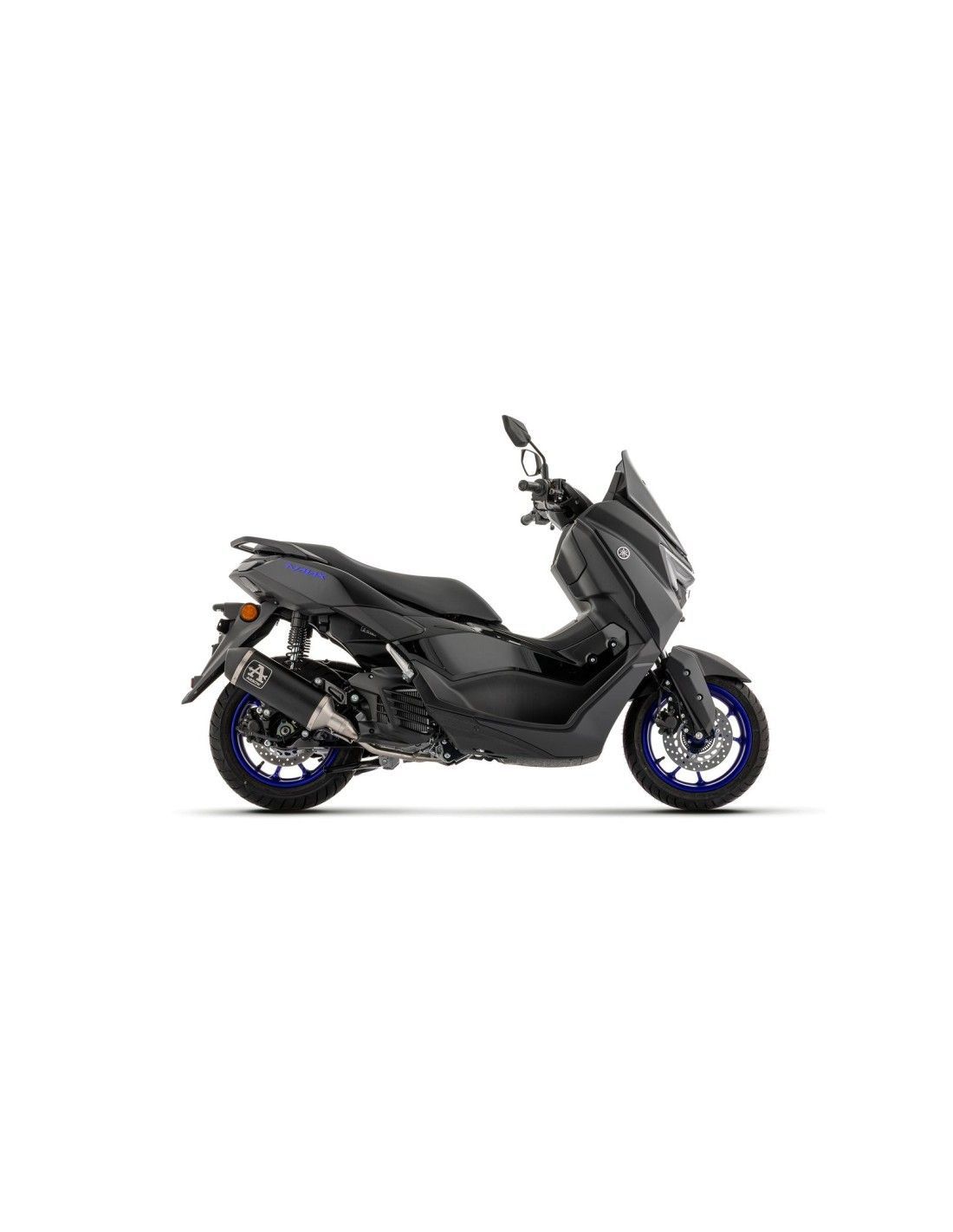 Sistema completo Arrow racing con silencioso Urban de aluminio Dark con fondo de acero negro para Yamaha N MAX 125