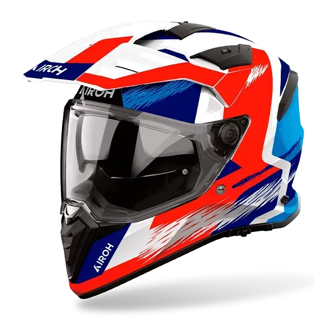 Casco Airoh BADX-X AIRSPEED BLUE/RED GLOSS