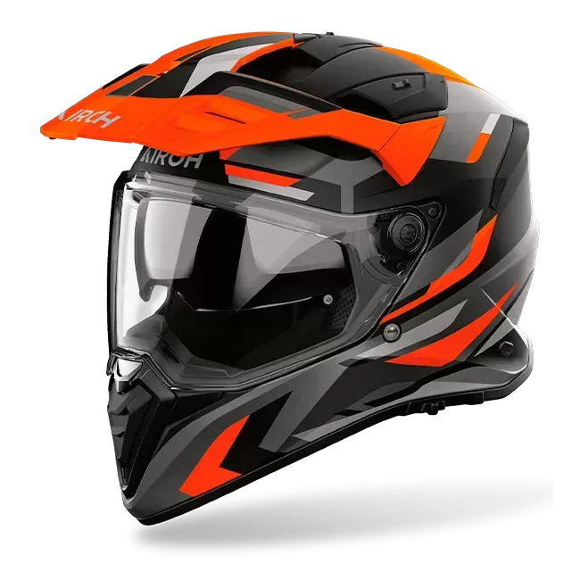Casco Airoh BADX-X GLITCH ORANGE MATT