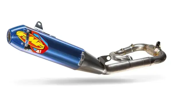 SISTEMAS DE ESCAPE FACTORY 4.1 RCT FMF EXHAUST 4.1 ANTI W/TI MGBM BLUE ENDCAP YAMAHA YZ450F'23-25