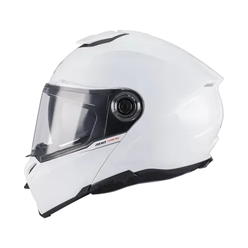 Casco Axxis Modular LYNX SV Blanco Brillo (Posibilidad de intercomunicador)