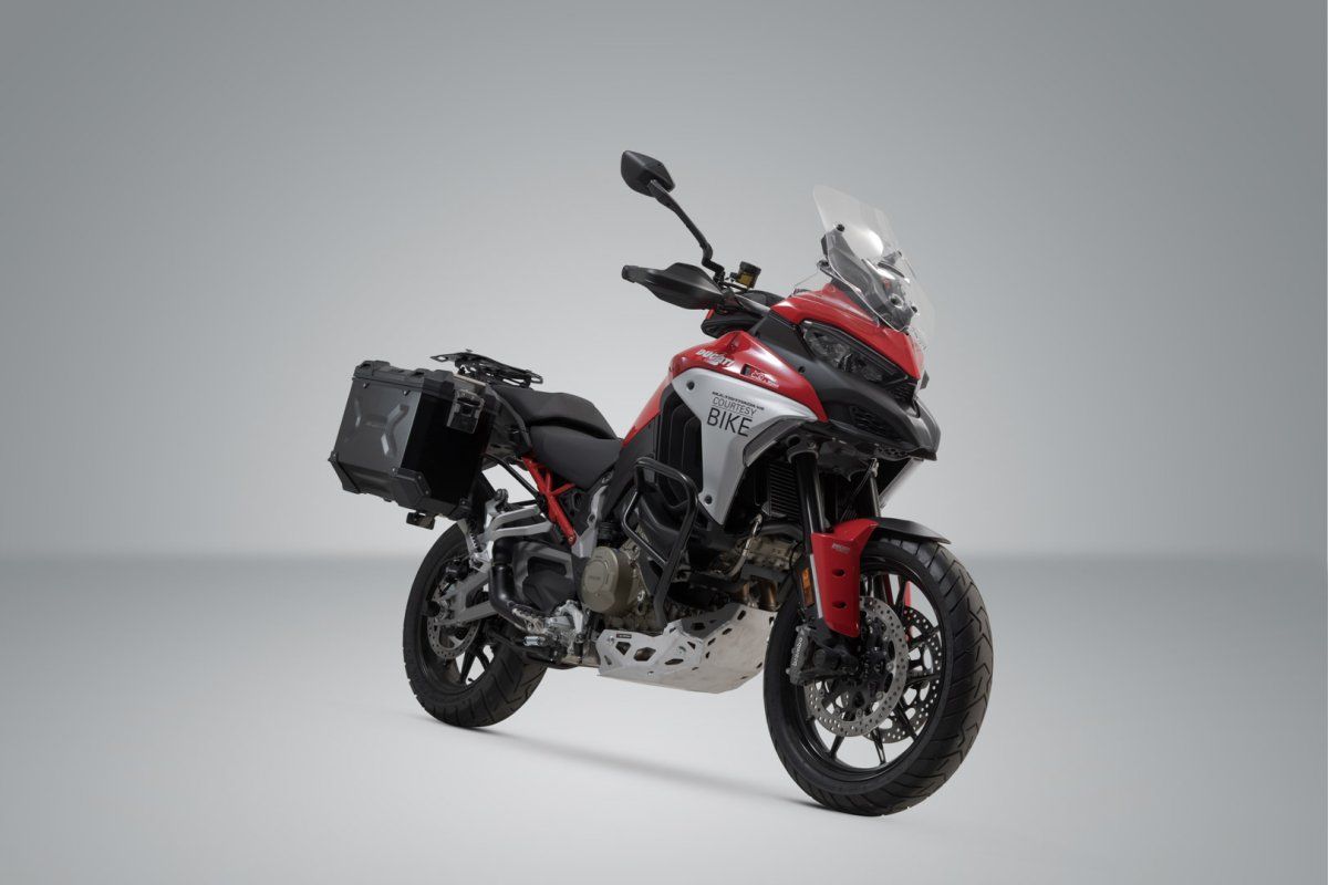 Sistema de maletas de aluminio TRAX ADV modelo USA SW Motech para DUCATI MULTISTRADA V4 / S / S SPORT 20-26