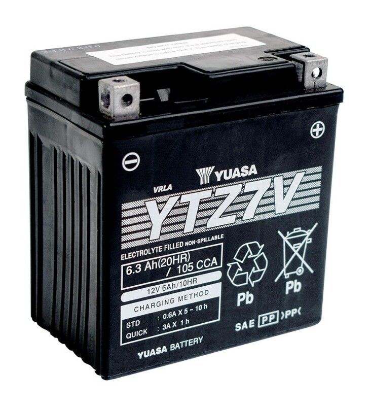 Batería YUASA Sin mantenimiento activada de fábrica - YTZ7V FA Batería YUASA Sin mantenimiento activada de fábrica - YTZ7V FA