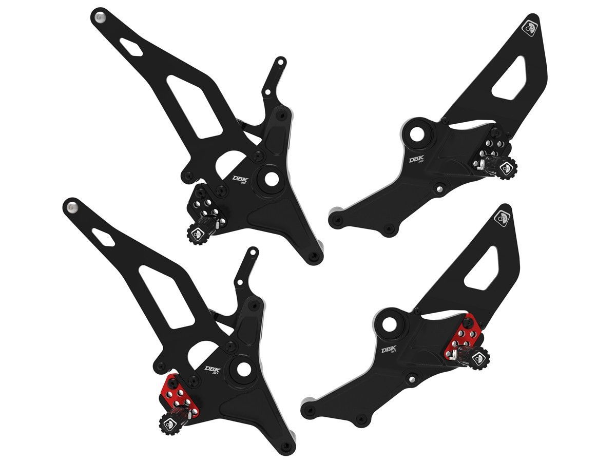 DUCABIKE Estriberas ajustables para asiento individual de Ducati Monster V2