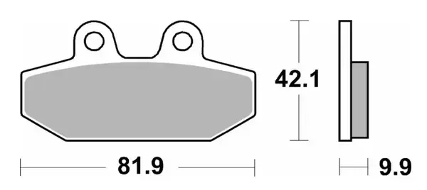 Pastillas de freno cerámicas orgánicas HHF Street SBS BRAKE PAD CAR/CER REAR
