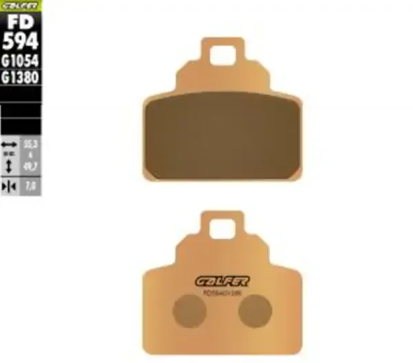Pastillas de freno sinterizadas Scooter GALFER BRAKE PAD SINTERED SCOOTER para Vespa GTS 125